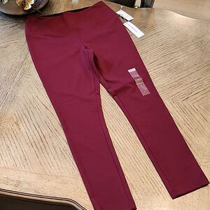 Liz Claiborne maroon legging pants size L NWT